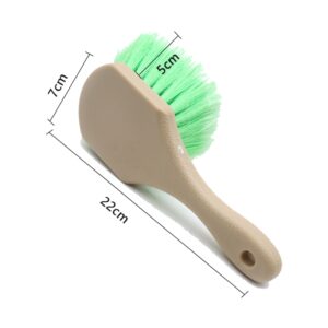 Short Handle Brush Green Bristles